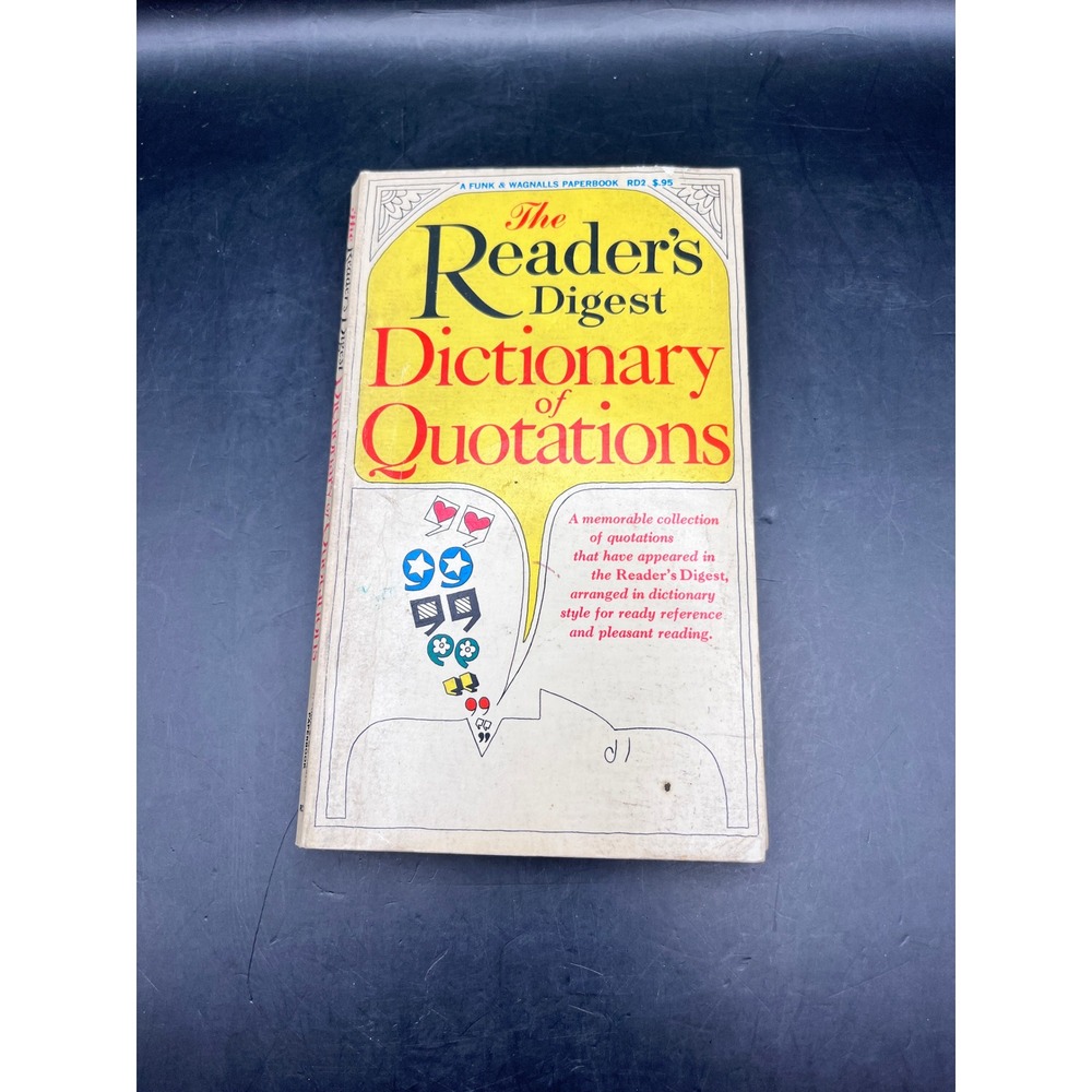 Vtg The Readers Digest Dictionary of‎ Quotations Paperbac Quotes Funk Wagnalls